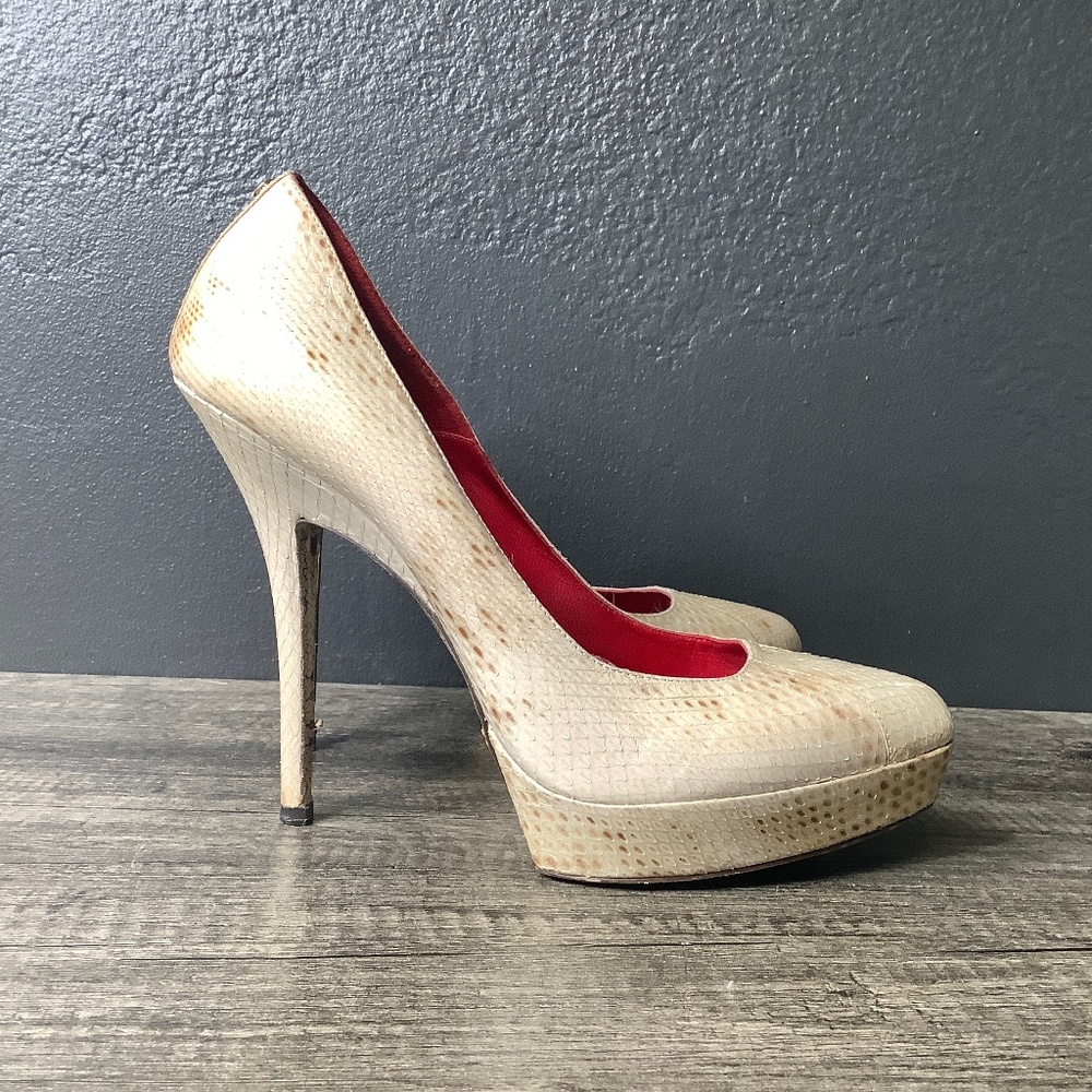 Cesare Paciotti snakeskin heels